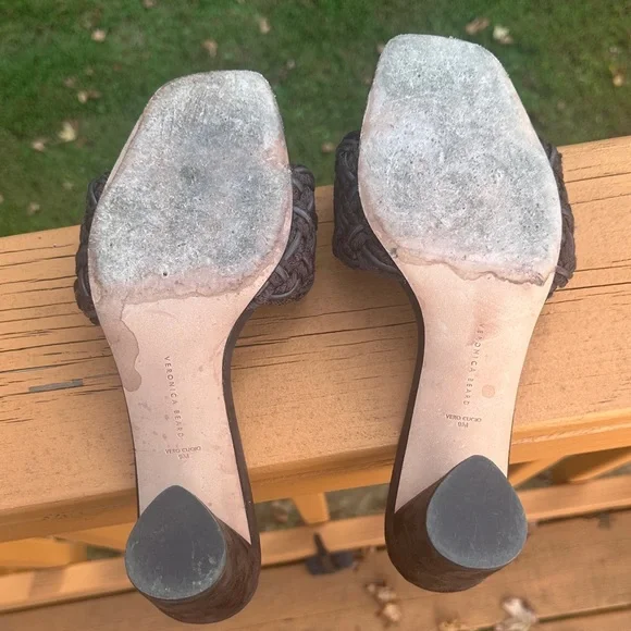 Veronica Beard Kerra Woven block-Heiled suede slide sandals - Picture 13 of 16